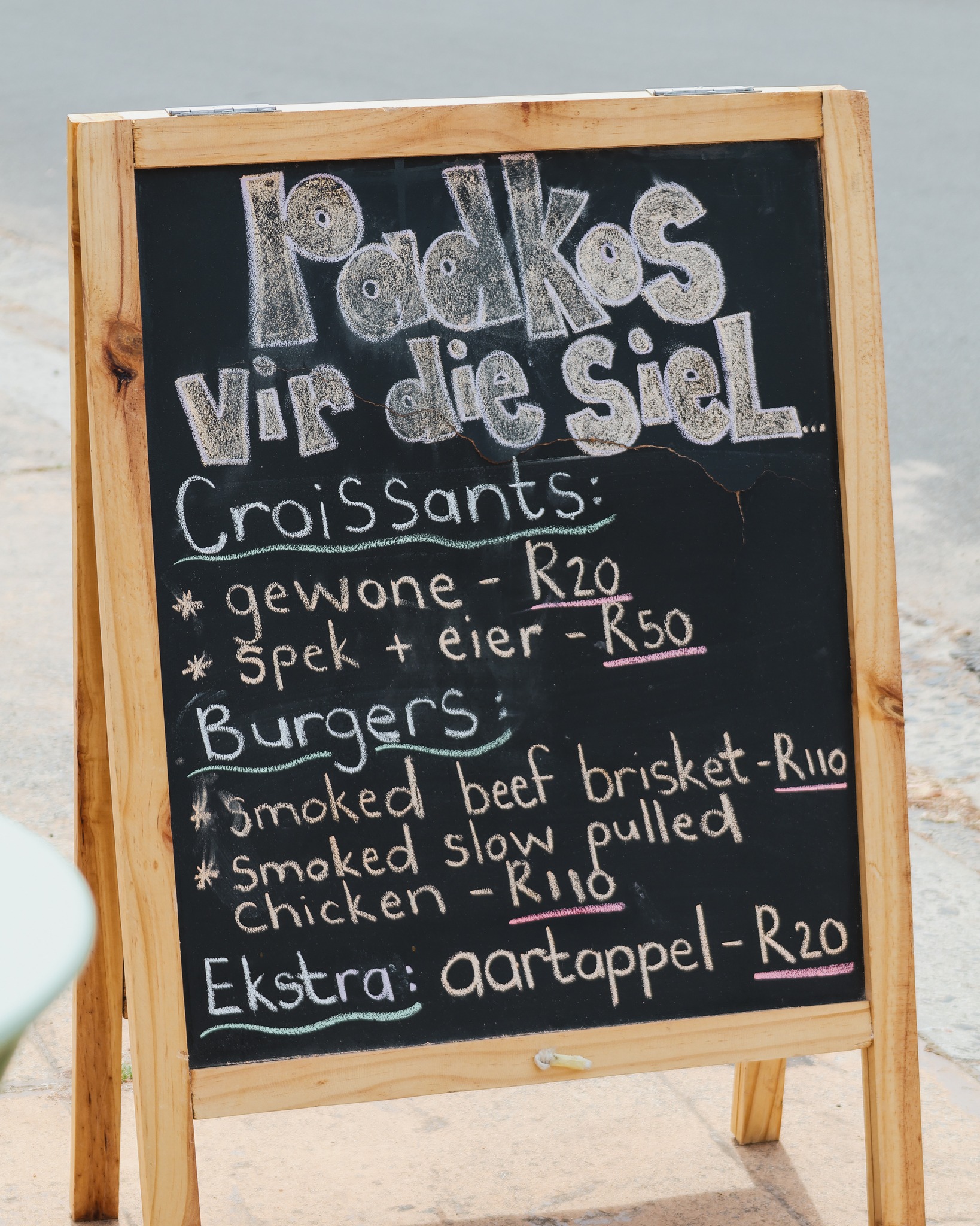 Menu board